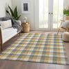 Piper Looms Mayfield Plaid AMF1053 Gray Machine Washable Area Rug Lifestyle Image Feature