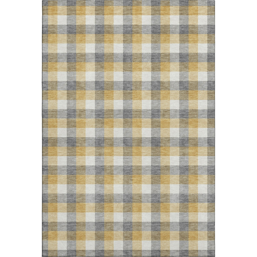 Piper Looms Mayfield Plaid AMF1053 Gray Machine Washable Area Rug main image