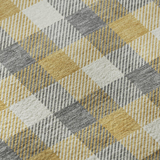 Piper Looms Mayfield Plaid AMF1053 Gray Machine Washable Area Rug Swatch Image