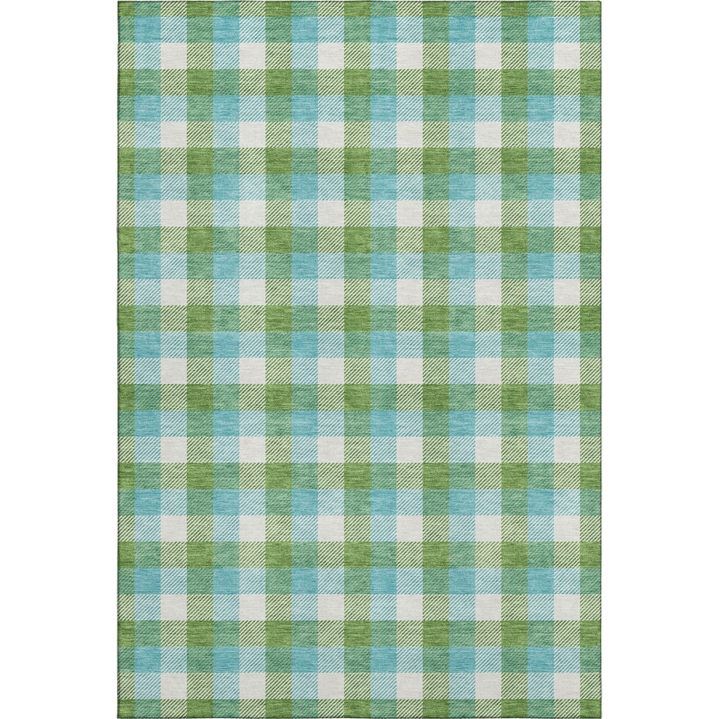 Piper Looms Mayfield Plaid AMF1053 Lime Machine Washable Area Rug main image