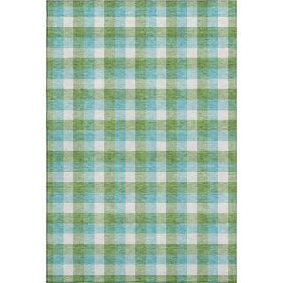 Piper Looms Mayfield Plaid AMF1053 Lime Machine Washable Area Rug main image
