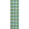 Piper Looms Mayfield Plaid AMF1053 Lime Machine Washable Area Rug Runner Main Image