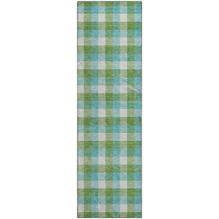 Piper Looms Mayfield Plaid AMF1053 Lime Machine Washable Area Rug Runner Main Image