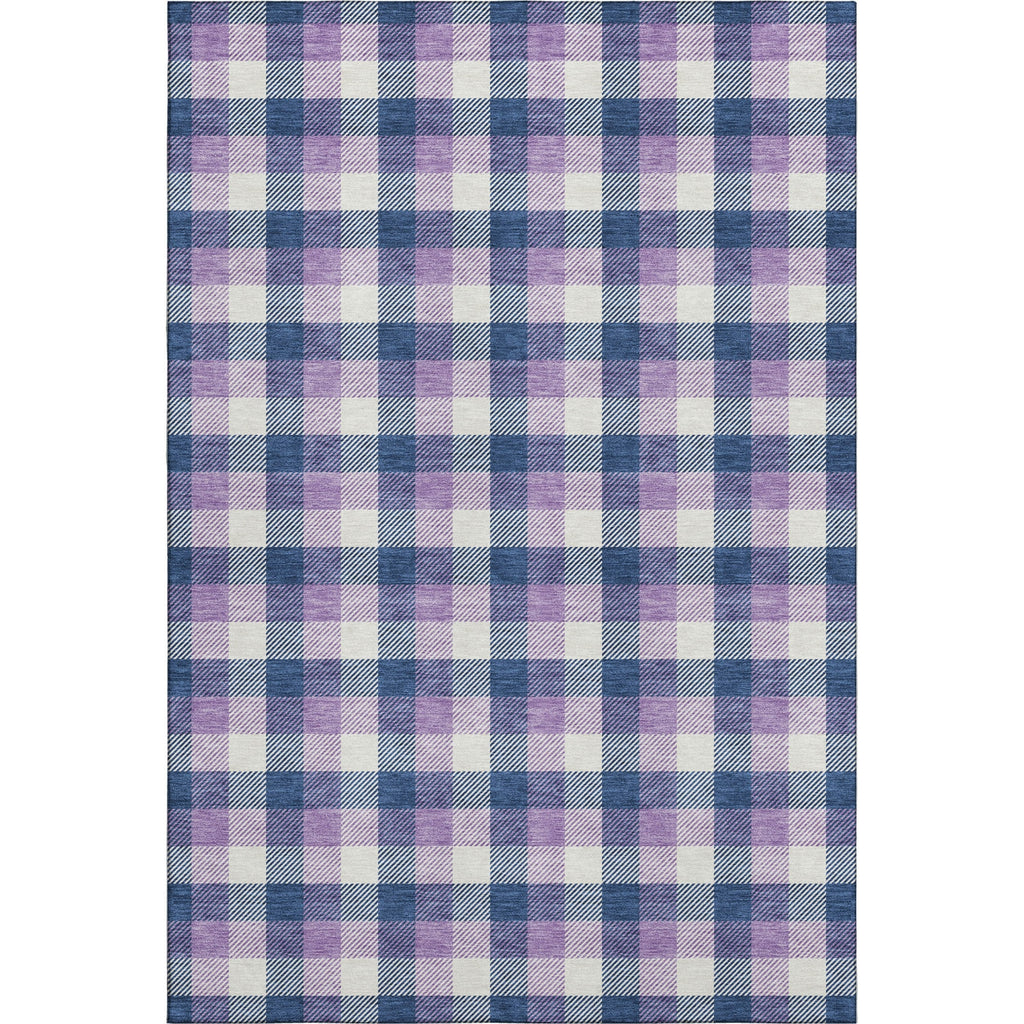 Piper Looms Mayfield Plaid AMF1053 Navy Machine Washable Area Rug main image