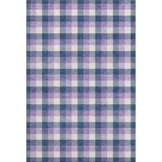Piper Looms Mayfield Plaid AMF1053 Navy Machine Washable Area Rug main image