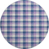 Piper Looms Mayfield Plaid AMF1053 Navy Machine Washable Area Rug Round Main Image