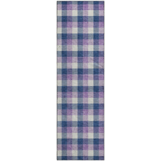 Piper Looms Mayfield Plaid AMF1053 Navy Machine Washable Area Rug Runner Main Image