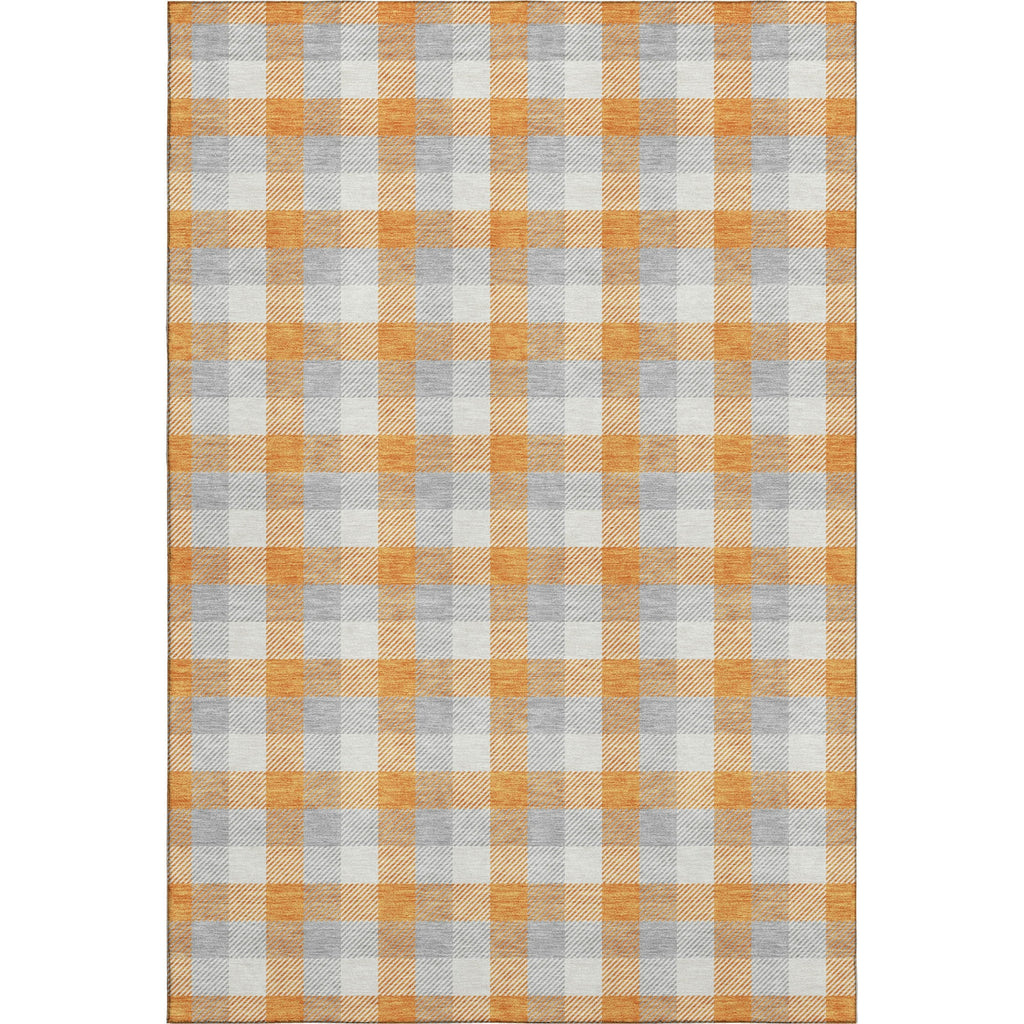 Piper Looms Mayfield Plaid AMF1053 Orange Machine Washable Area Rug main image