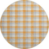 Piper Looms Mayfield Plaid AMF1053 Orange Machine Washable Area Rug Round Main Image