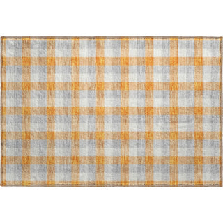 Piper Looms Mayfield Plaid AMF1053 Orange Machine Washable Area Rug Scatter Main Image