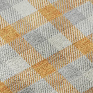 Piper Looms Mayfield Plaid AMF1053 Orange Machine Washable Area Rug Swatch Image