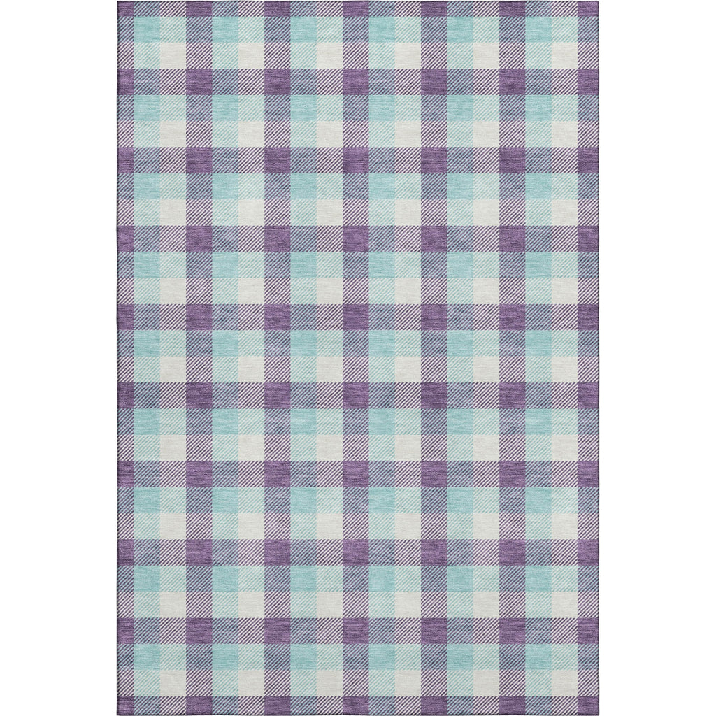Piper Looms Mayfield Plaid AMF1053 Purple Machine Washable Area Rug main image