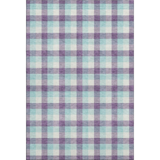 Piper Looms Mayfield Plaid AMF1053 Purple Machine Washable Area Rug main image
