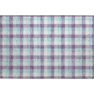 Piper Looms Mayfield Plaid AMF1053 Purple Machine Washable Area Rug Scatter Main Image