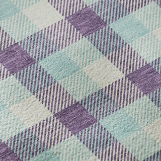 Piper Looms Mayfield Plaid AMF1053 Purple Machine Washable Area Rug Swatch Image