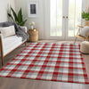 Piper Looms Mayfield Plaid AMF1053 Red Machine Washable Area Rug Lifestyle Image Feature