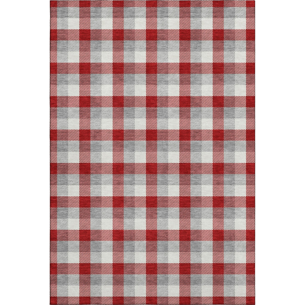 Piper Looms Mayfield Plaid AMF1053 Red Machine Washable Area Rug main image