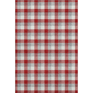 Piper Looms Mayfield Plaid AMF1053 Red Machine Washable Area Rug main image