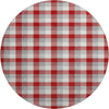 Piper Looms Mayfield Plaid AMF1053 Red Machine Washable Area Rug Round Main Image