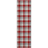 Piper Looms Mayfield Plaid AMF1053 Red Machine Washable Area Rug Runner Main Image