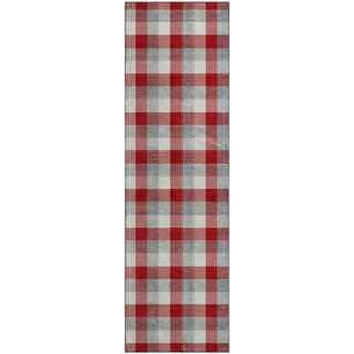 Piper Looms Mayfield Plaid AMF1053 Red Machine Washable Area Rug Runner Main Image