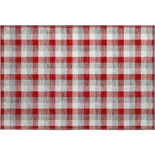 Piper Looms Mayfield Plaid AMF1053 Red Machine Washable Area Rug Scatter Main Image