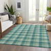 Piper Looms Mayfield Plaid AMF1053 Seafoam Machine Washable Area Rug Lifestyle Image Feature