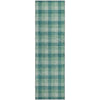 Piper Looms Mayfield Plaid AMF1053 Seafoam Machine Washable Area Rug Runner Main Image