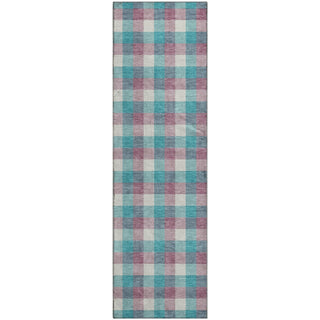 Piper Looms Mayfield Plaid AMF1053 Teal Machine Washable Area Rug Runner Main Image