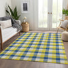 Piper Looms Mayfield Plaid AMF1053 Yellow Machine Washable Area Rug Lifestyle Image Feature