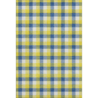 Piper Looms Mayfield Plaid AMF1053 Yellow Machine Washable Area Rug main image