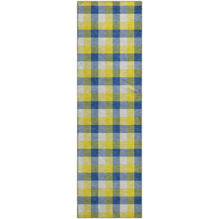 Piper Looms Mayfield Plaid AMF1053 Yellow Machine Washable Area Rug Runner Main Image