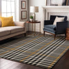 Piper Looms Mayfield Plaid AMF1054 Black Machine Washable Area Rug Lifestyle Image Feature