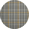 Piper Looms Mayfield Plaid AMF1054 Black Machine Washable Area Rug Round Main Image