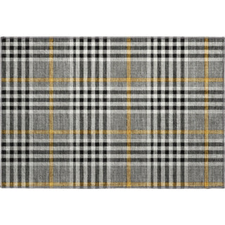 Piper Looms Mayfield Plaid AMF1054 Black Machine Washable Area Rug Scatter Main Image