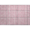 Piper Looms Mayfield Plaid AMF1054 Blush Machine Washable Area Rug Scatter Main Image