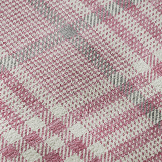 Piper Looms Mayfield Plaid AMF1054 Blush Machine Washable Area Rug Swatch Image