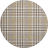 Piper Looms Mayfield Plaid AMF1054 Brown Machine Washable Area Rug Round Main Image