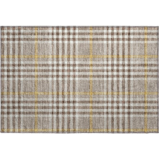 Piper Looms Mayfield Plaid AMF1054 Brown Machine Washable Area Rug Scatter Main Image