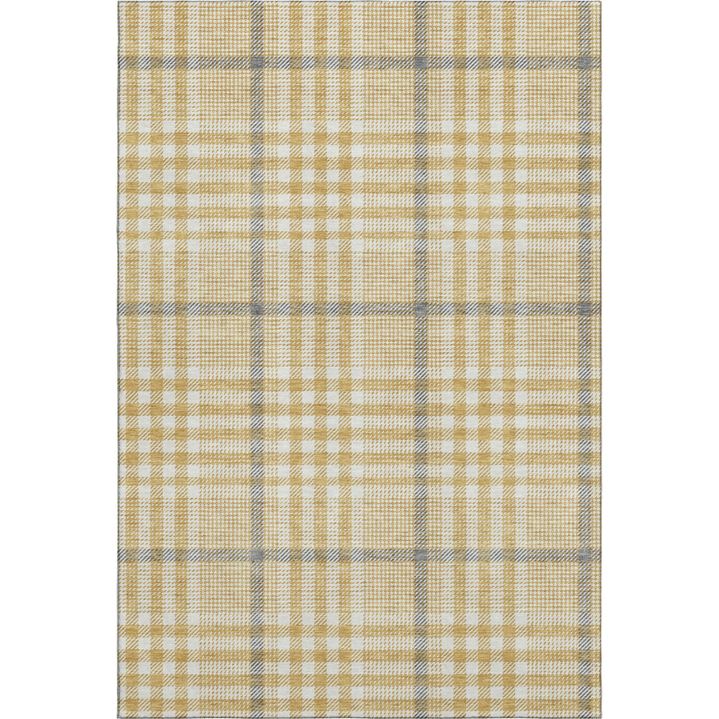 Piper Looms Mayfield Plaid AMF1054 Gold Machine Washable Area Rug main image