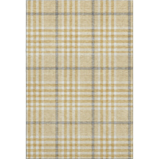 Piper Looms Mayfield Plaid AMF1054 Gold Machine Washable Area Rug main image