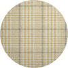 Piper Looms Mayfield Plaid AMF1054 Gold Machine Washable Area Rug Round Main Image