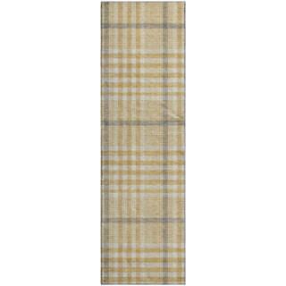 Piper Looms Mayfield Plaid AMF1054 Gold Machine Washable Area Rug Runner Main Image