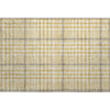 Piper Looms Mayfield Plaid AMF1054 Gold Machine Washable Area Rug Scatter Main Image