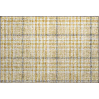 Piper Looms Mayfield Plaid AMF1054 Gold Machine Washable Area Rug Scatter Main Image
