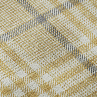 Piper Looms Mayfield Plaid AMF1054 Gold Machine Washable Area Rug Swatch Image