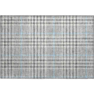 Piper Looms Mayfield Plaid AMF1054 Gray Machine Washable Area Rug Scatter Main Image