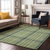Piper Looms Mayfield Plaid AMF1054 Green Machine Washable Area Rug Lifestyle Image Feature
