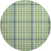 Piper Looms Mayfield Plaid AMF1054 Green Machine Washable Area Rug Round Main Image