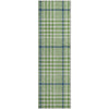 Piper Looms Mayfield Plaid AMF1054 Green Machine Washable Area Rug Runner Main Image
